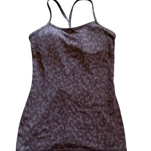 Lululemon Athletica Black Leopard Power Y Tank NWT